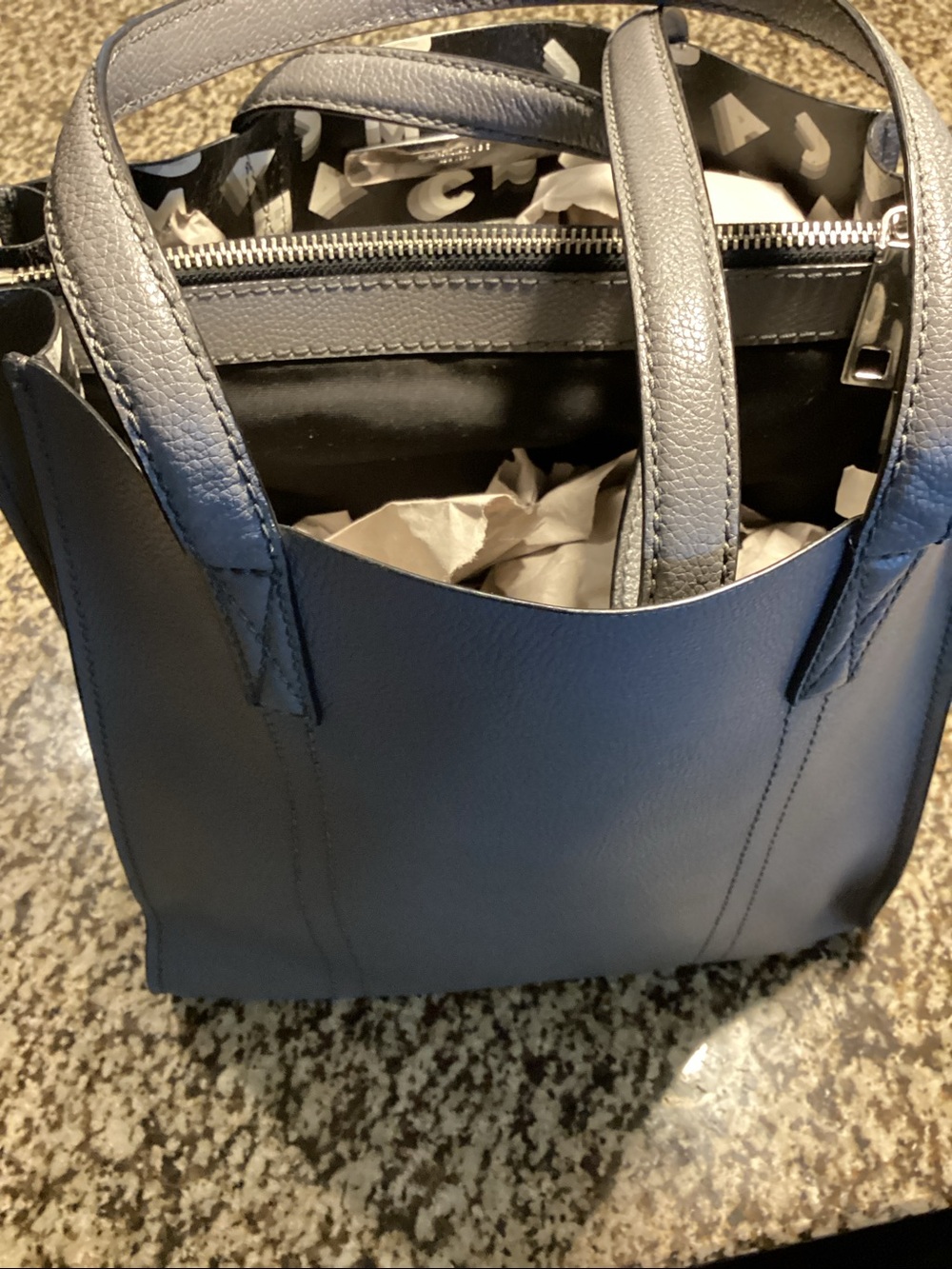 Marc Jacobs Slate Grey pebble leather EUC - Picture 2 of 6
